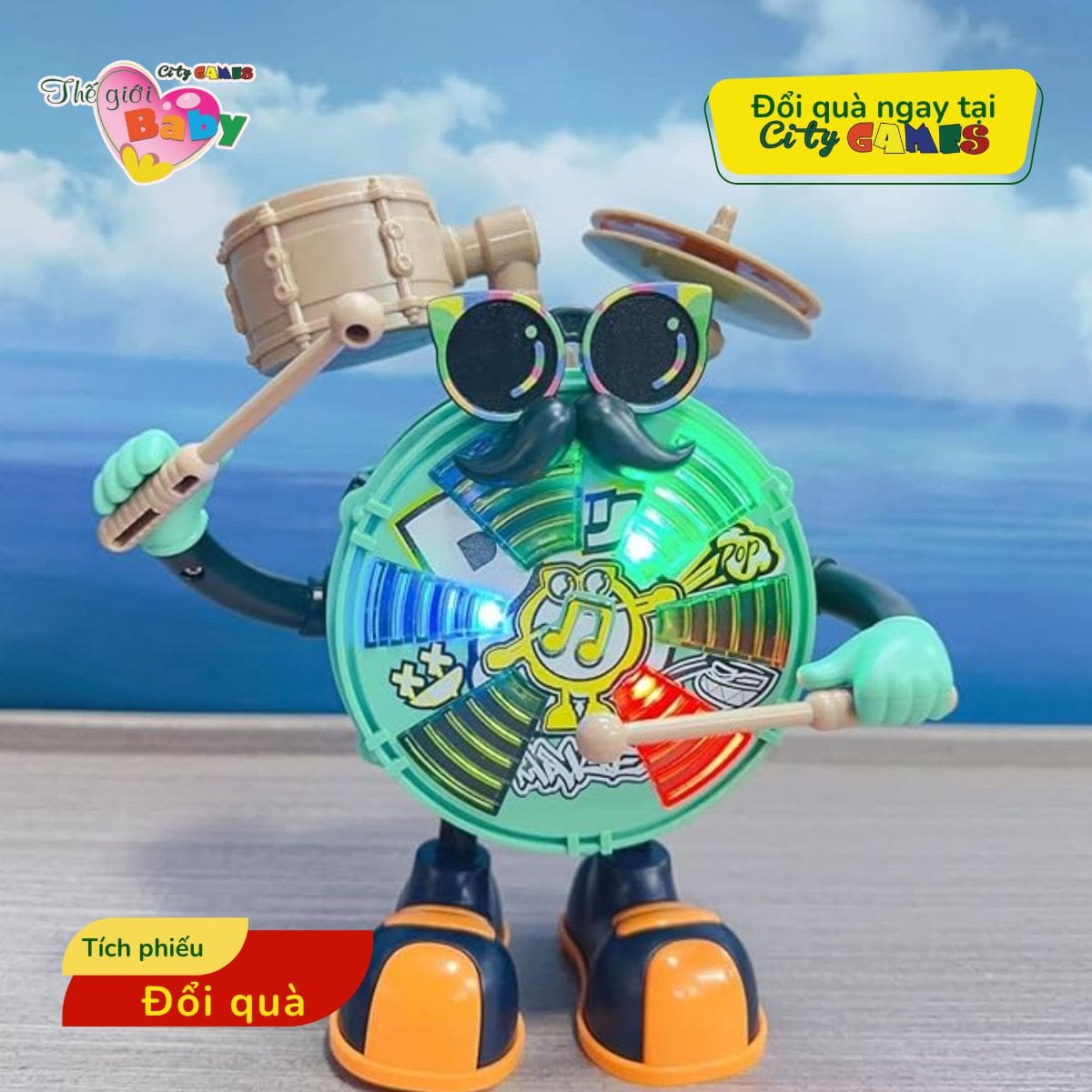 ĐỒ CHƠI TRỐNG ROBOT MR JACK NHẢY ĐIỆN