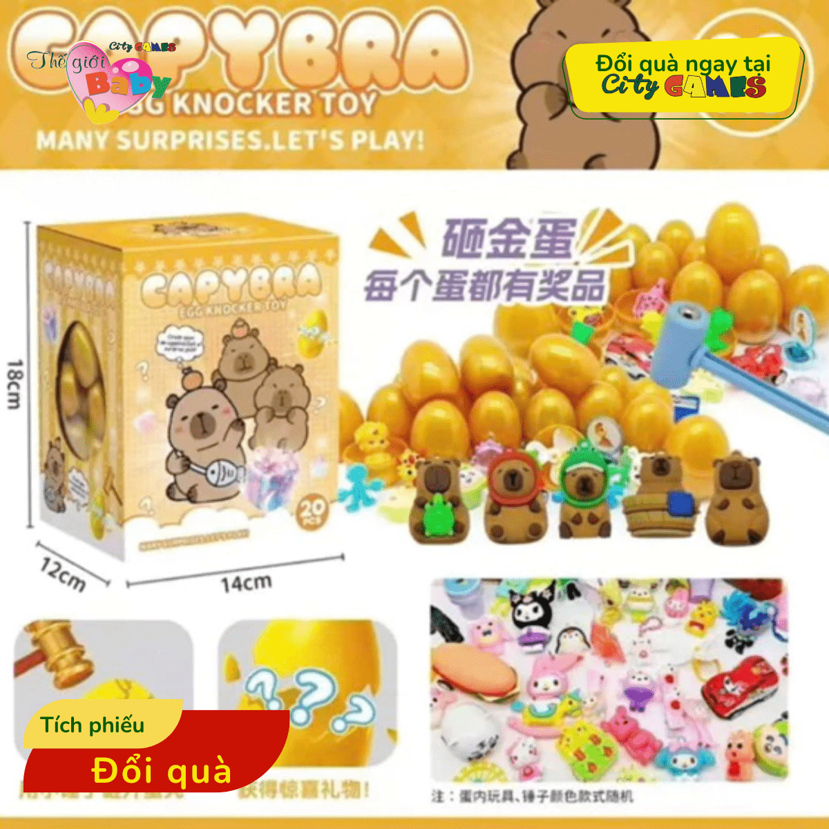 CITY GAMES ĐỒ CHƠI TRỨNG MAY MẮN CAPYBARA