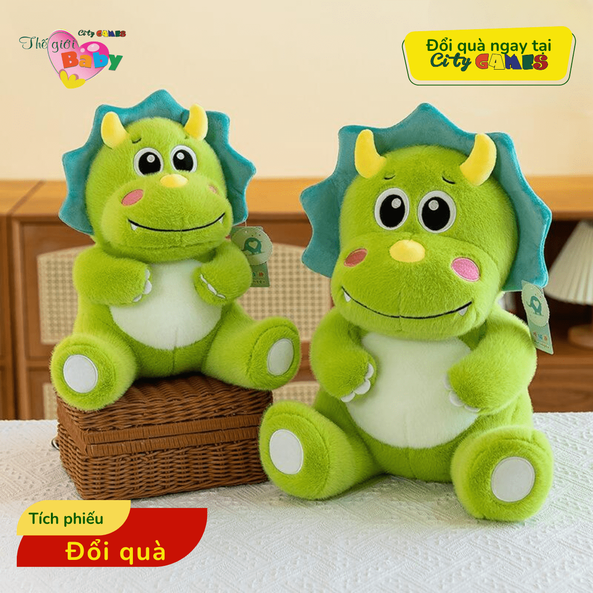 GẤU BÔNG KHỦNG LÔNG XANH CÓ SỪNG 2