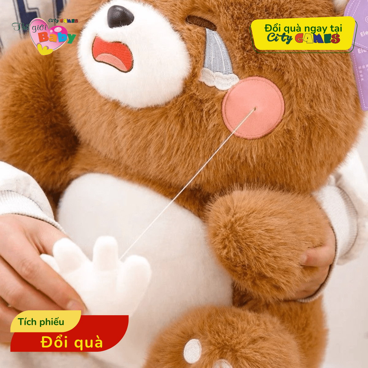 TEDDY GẤU NÂU KHÓC NHÈ NHỒI BÔNG - CITY GAMES 1