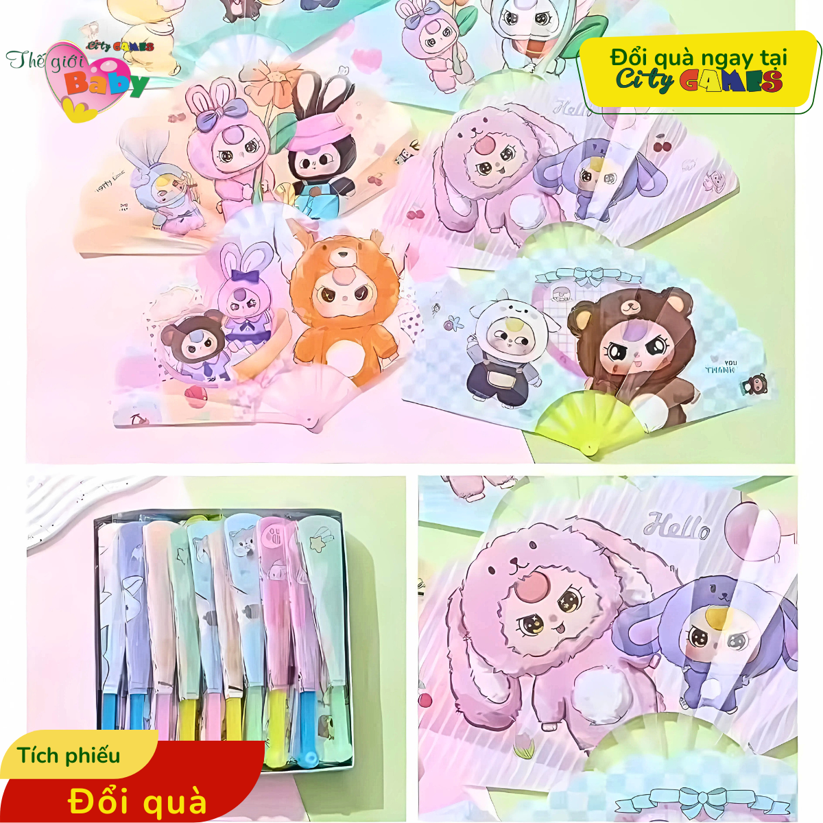 QUẠT XÒE CẦM TAY HÌNH BABY TREE