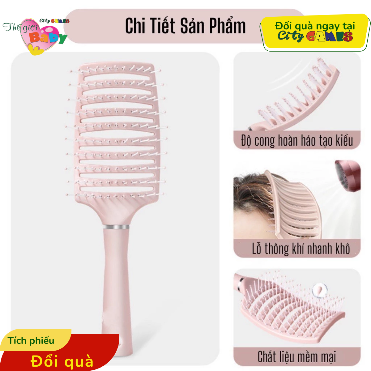 LƯỢC CHẢI TÓC TẠO KIỂU, MASSAGE