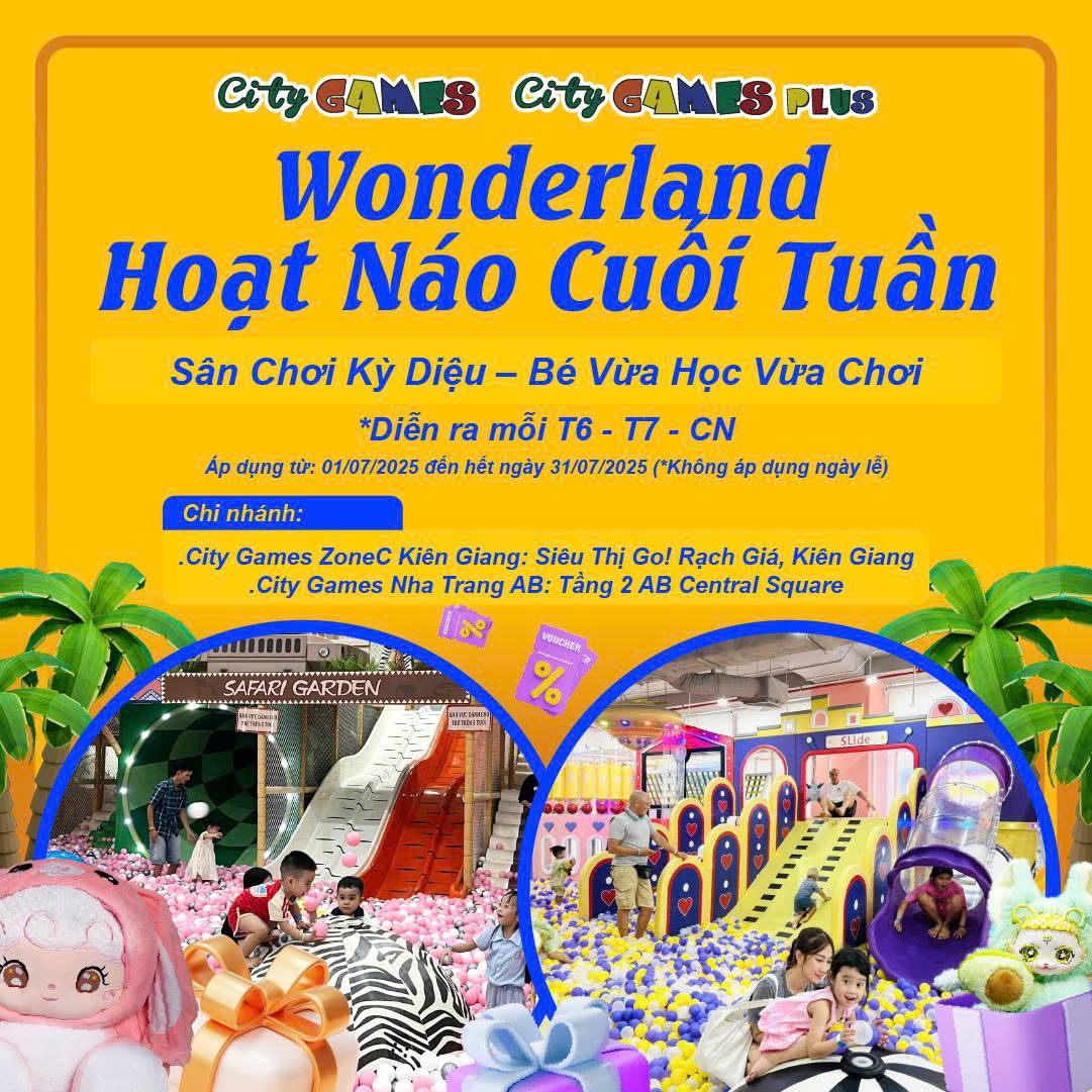 Wonderland Shơ – Bé Vừa Học Vừa Chơi, Mùa Hè Rực Rỡ Tại City Games!