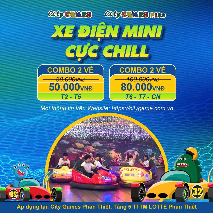 Xe Điện Đụng Mini – Cực Chill, Cực Vui tại City Games Plus Vincom Phan Thiết!